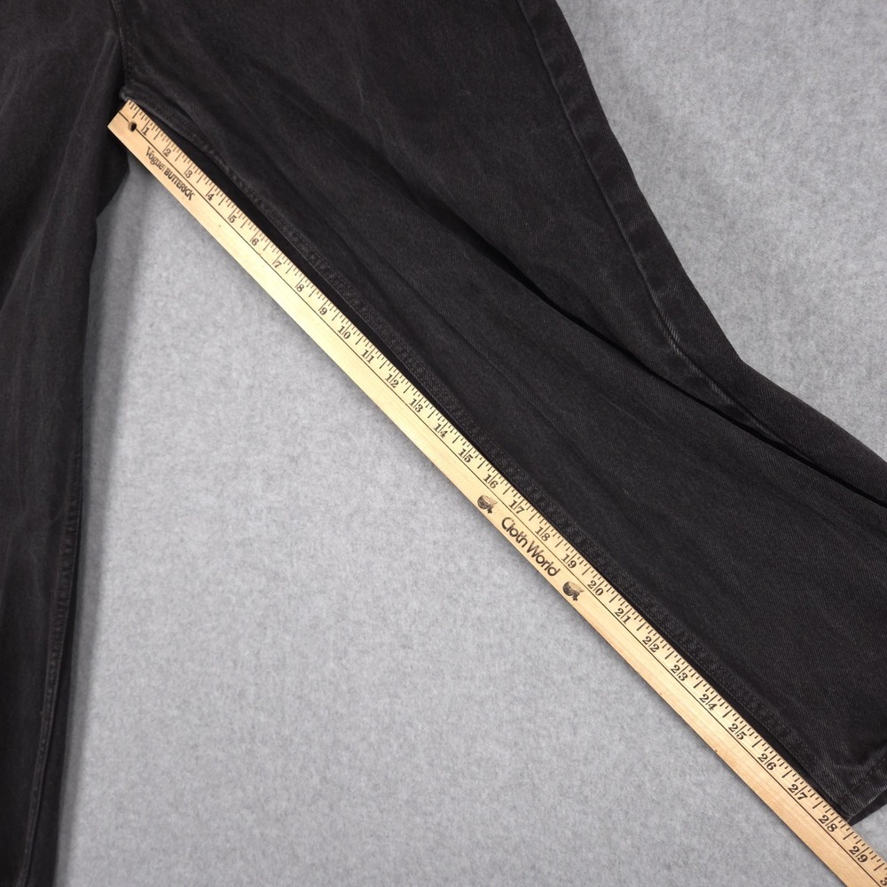 Levis 550 Mens Size 40x30 Black Denim Relaxed Fit Tapered Leg Jeans - Picture 13 of 16